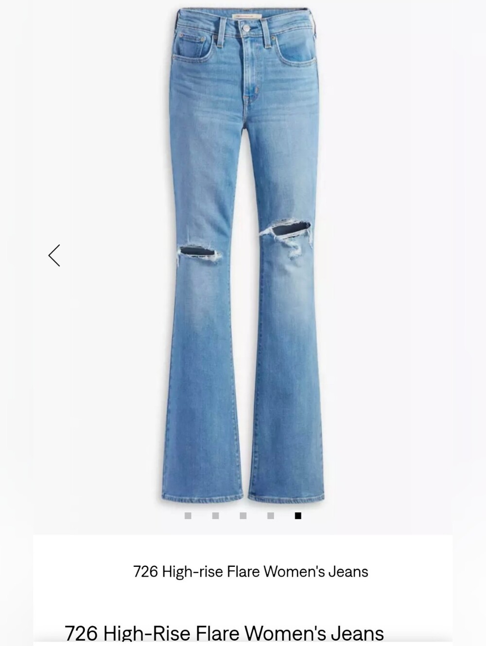 726 Flare Levi Light Blue Distressed Jeans - Women 28 Like New!